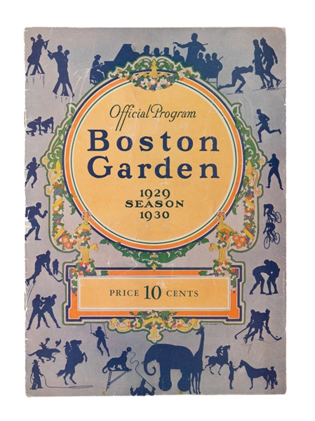 1929-30 Boston Garden Program Boston Bruins vs Toronto Maple Leafs 