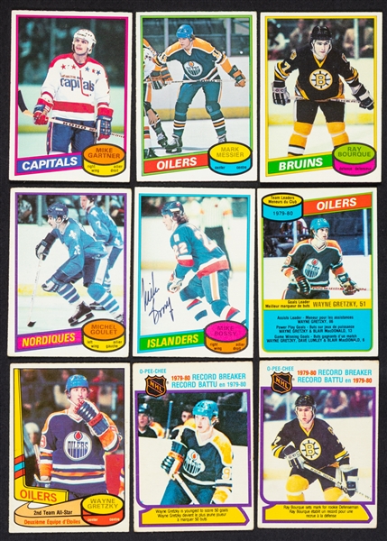 1980-81 O-Pee-Chee Hockey Near Complete Card Set (389/396) and 1982-83 O-Pee-Chee Hockey Complete 396-Card Set