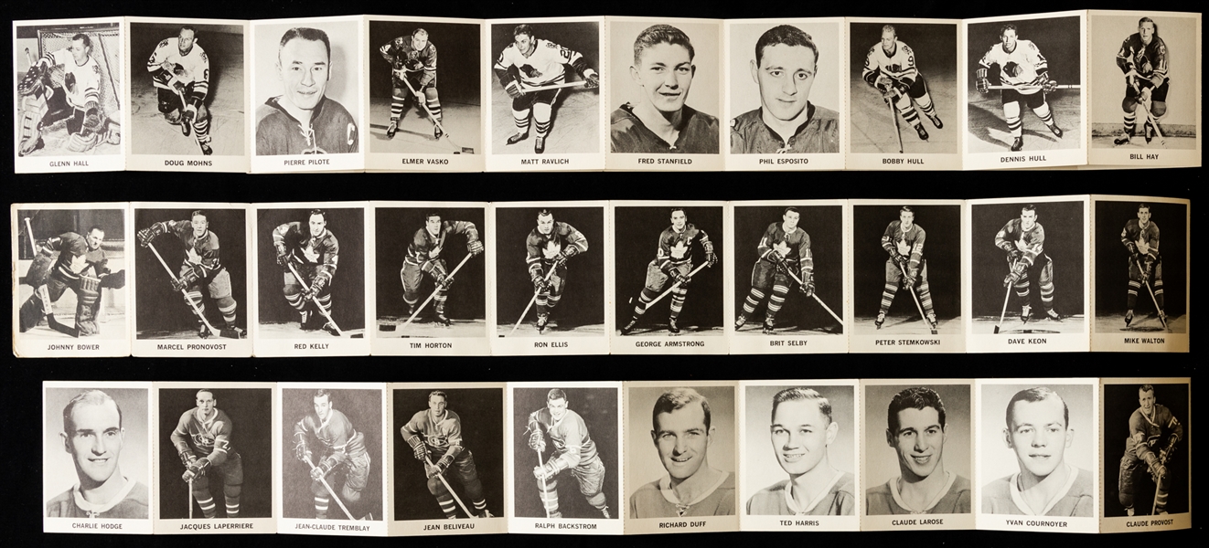 1965-66 Coca-Cola NHL Complete Card Set of 108 (Six Undetached Team Sets)