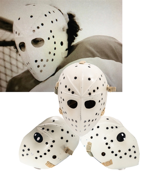 Vintage 1970s Fibrosport Fiberglass Goalie Mask Worn in "Making Coco: The Grant Fuhr Story" with LOA - Jacques Plantes Company! - Video-Matched!