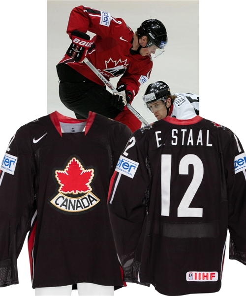 Eric Staals 2007 IIHF World Hockey Championships Team Canada Game-Worn Third Jersey 