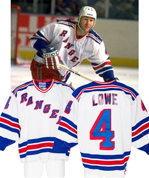 Kevin Lowes Mid-1990s New York Rangers Pre-Season Game-Worn Jersey with Team LOA and MeiGray COR