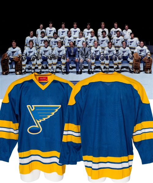 Vintage Circa Mid-to-Late-1970s St. Louis Blues Prototype Game Jersey 