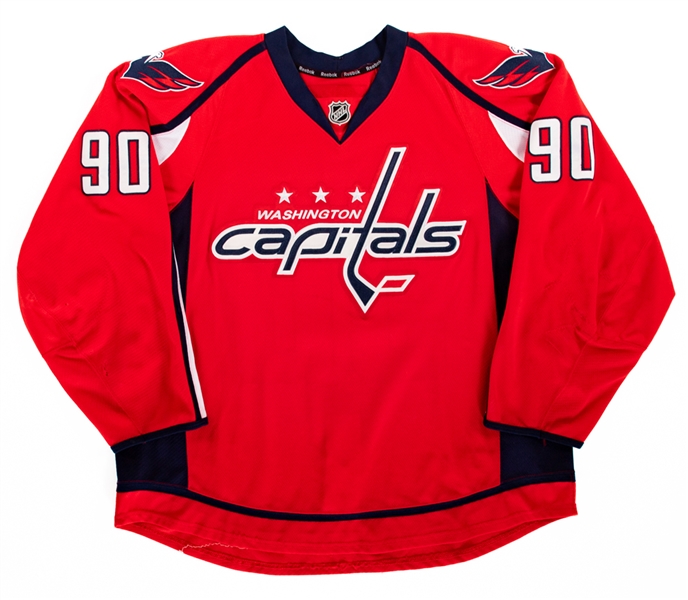 Marcus Johanssons 2016-17 Washington Capitals Game-Worn Jersey with MeiGray LOA - Team Repairs! - Photo-Matched!