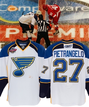 Alex Pietrangelos 2009-10 St. Louis Blues “NHL Premier 2009” Game-Issued Jersey with Team COA - NHL Premier 2009 Patch!