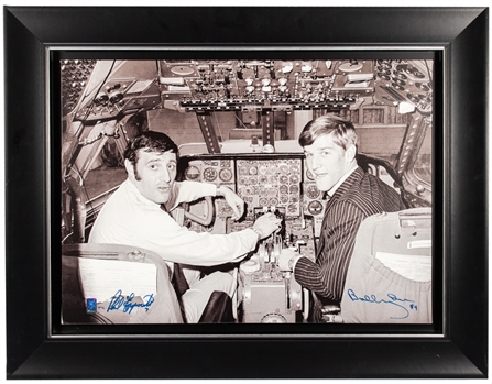 Bobby Orr and Phil Esposito Dual-Signed "In The Cockpit" Limited-Edition Artist Proof Framed Print on Canvas #2/6 AP with WGA COA (36" x 28 1/4")