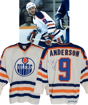 Glenn Andersons 1980-81 Edmonton Oilers Signed Game-Worn Rookie Season Jersey with MeiGray LOA and COR - Alberta 75th Anniversary Patch! - Numerous Photo-Matches!