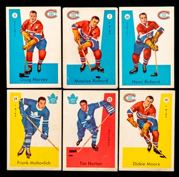 1959-60 Parkhurst Hockey Near Complete Card Set (46/50) 