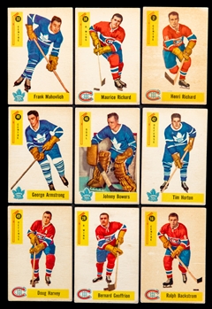1958-59 Parkhurst Hockey Near Complete Card Set (47/50) 
