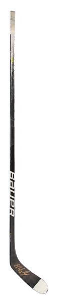 Juraj Slafkovskys 2021-22 Finnish Elite League TPS Turku Bauer Vapor HyperLite Signed Game-Used Stick with LOA