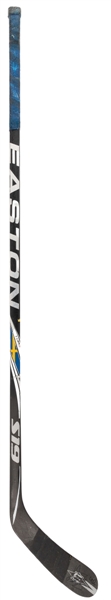 Henrik Zetterbergs 2010 Winter Olympics Team Sweden Signed Easton S19 Used Stick from the Personal Collection of Mats Naslund with His Signed LOA