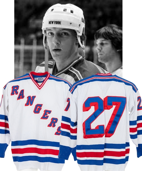 Tomas Sandstroms Circa 1984-85 New York Rangers Worn Jersey Attributed to Training Camp/Pre-Season from His Personal Collection with LOA