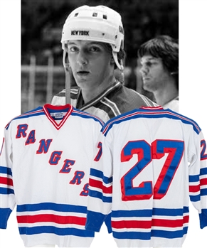 Tomas Sandstroms Circa 1984-85 New York Rangers Worn Jersey Attributed to Training Camp/Pre-Season from His Personal Collection with LOA