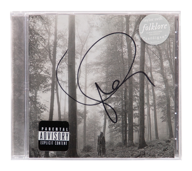 Taylor Swift Sealed and Factory Signed 2020 Folklore CD 