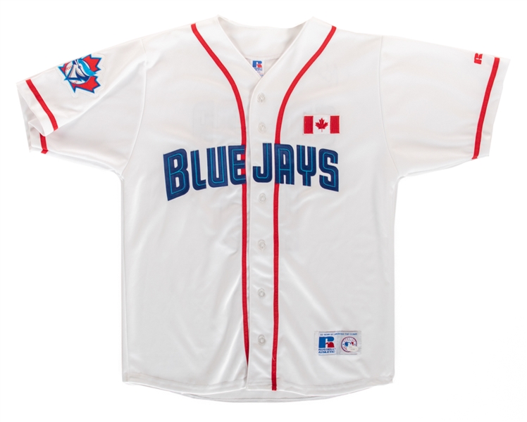 Lloyd Mosebys 1999 Toronto Blue Jays "Canada Day" First Base Coach Signed Game-Worn Jersey 