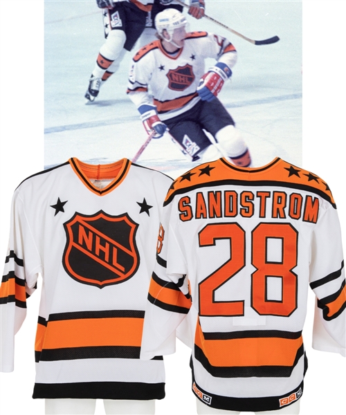 Tomas Sandstroms Rendez-Vous 87 NHL All-Stars Game-Worn Jersey from His Personal Collection with LOA 