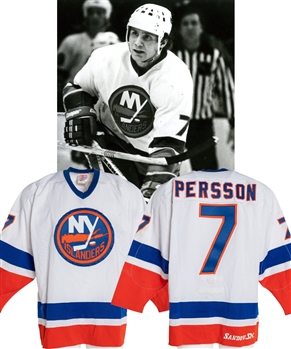 Stefan Perssons 1980-81 New York Islanders Game-Worn Jersey from His Personal Collection with His Signed LOA - Attributed to 1981 Stanley Cup Playoffs!