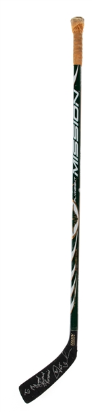 Pat Verbeeks 2001-02 Dallas Stars Signed Mission Flyweight Game-Used Stick with LOA