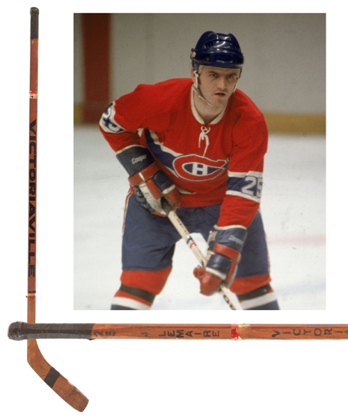 Jacques Lemaires Mid-1970s Montreal Canadiens Victoriaville Game-Used Stick with LOA