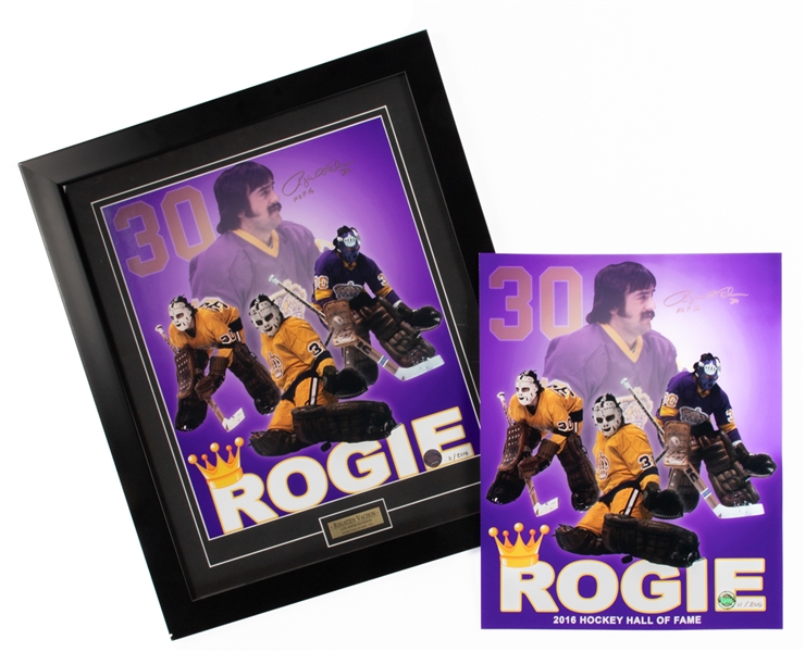 Rogie Vachon Los Angeles Kings Signed and Framed Limited-Edition HOF Photo (22 3/4" x 26 3/4") Plus Matching Unframed Photo with COAs From the Collection of NHL Columnist and Historian Dave Stubbs