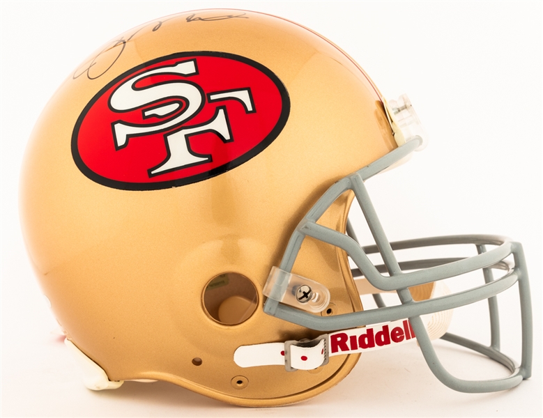 Joe Montana Signed San Francisco 49ers Full-Size Riddell Replica Model Helmet with Steiner COA