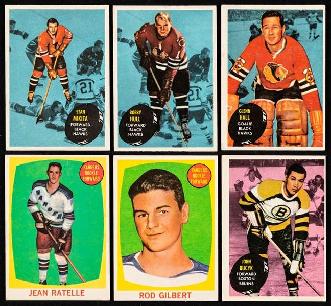 1961-62 Topps Hockey Near Complete Card Set (64/66)