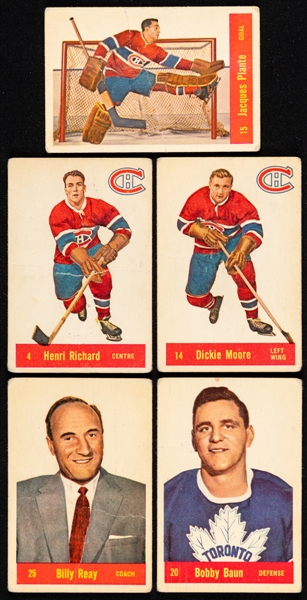 1957-58 Parkhurst Hockey Cards Starter Set (34/50) Including #4 HOFer Henri Richard Rookie