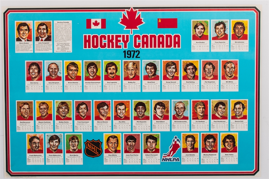 1972 Canada-Russia Series Team Canada and Soviets Players Posters (24" x 36")