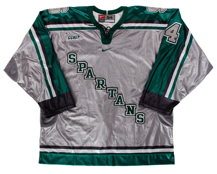 Ethan Grahams Early-2000s NCAA Michigan State University Spartans Signed Game-Worn Jersey