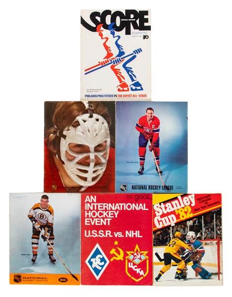 Soviets vs NHL (2) Plus Playoffs and Canucks, Penguins, Blues, Flyers 1960s/1970s Hockey Programs (31)