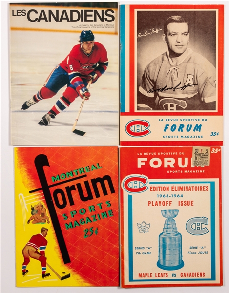 Montreal Forum / Montreal Canadiens 1950s to 1980s Hockey Programs (30) including Wayne Gretzkys First NHL Game at the Montreal Forum! 