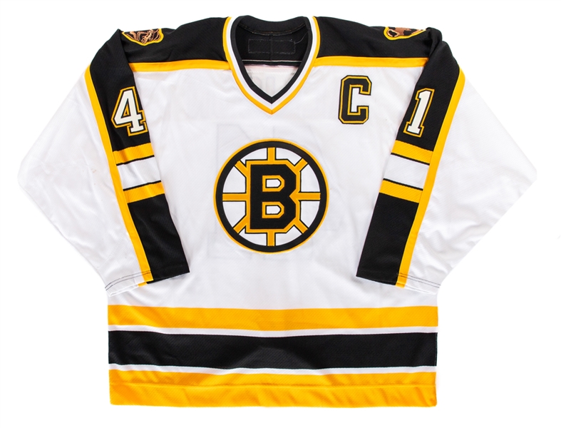 Jason Allisons 2000-01 Boston Bruins Game-Worn Captains Jersey with Steiner LOA - Originally From Mike Keenans Personal Collection!