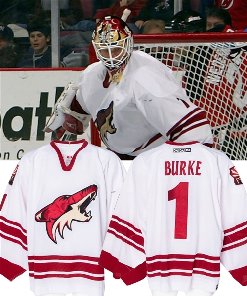 Sean Burkes 2003-04 Phoenix Coyotes Game-Worn Jersey with Team LOA  - Photo-Matched!