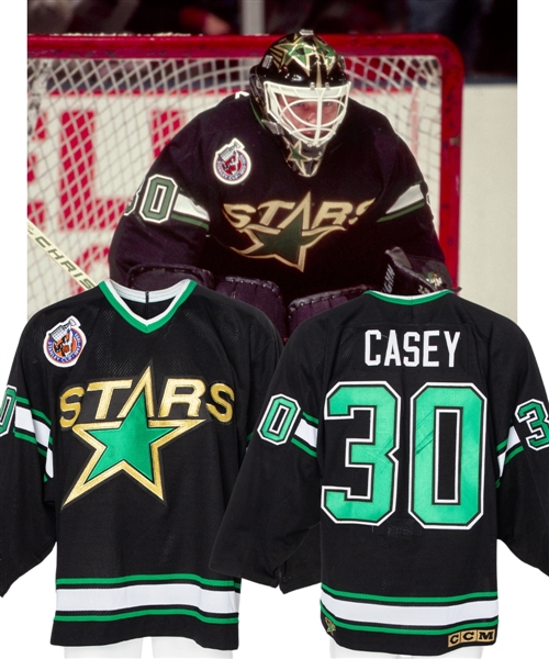 Jon Caseys 1992-93 Minnesota North Stars Game-Worn Jersey - Last Season in Minnesota! - Stanley Cup Centennial Patch!