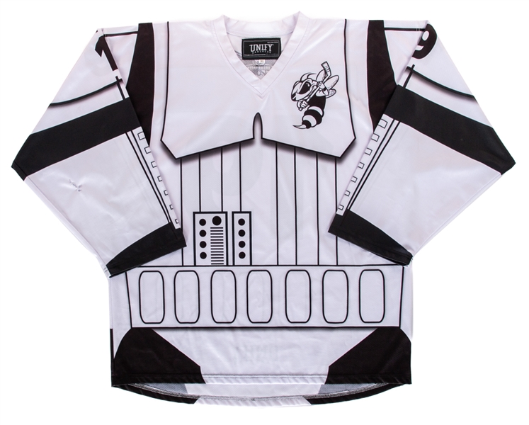 Nathan Pelligra’s 2019-20 FPHL Battle Creek Rumble Bees "Star Wars Night" Game-Worn Jersey