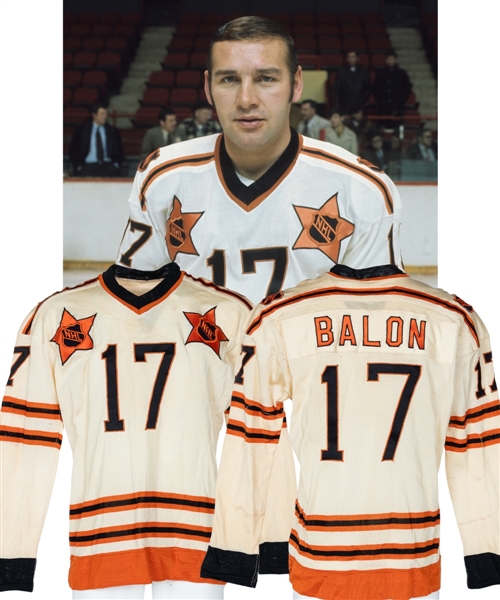 Dave Balons 1971 NHL All-Star Game "East Division All-Stars" Game-Worn Jersey and Team Photo from His Personal Collection with LOA - Photo-Matched!