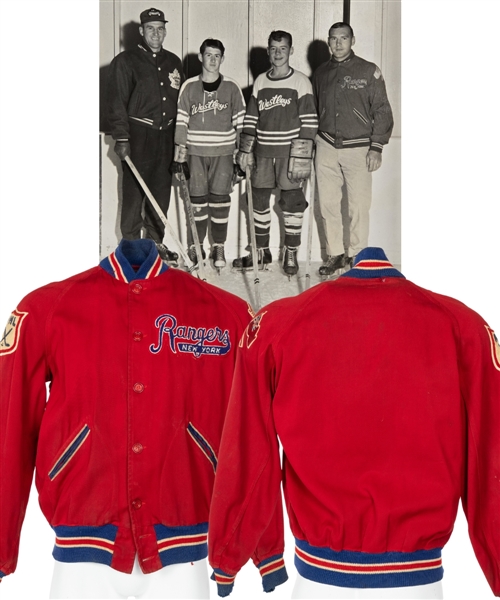 Dave Balons 1960s New York Rangers Team Jacket from His Personal Collection with LOA