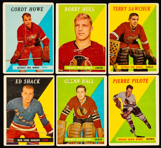 1958-59 Topps Hockey Near Complete Card Set (65/66) Including #66 HOFer Bobby Hull Rookie