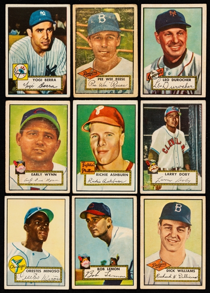 1952 Topps Baseball Cards (188) Including High Numbers (74 Cards)