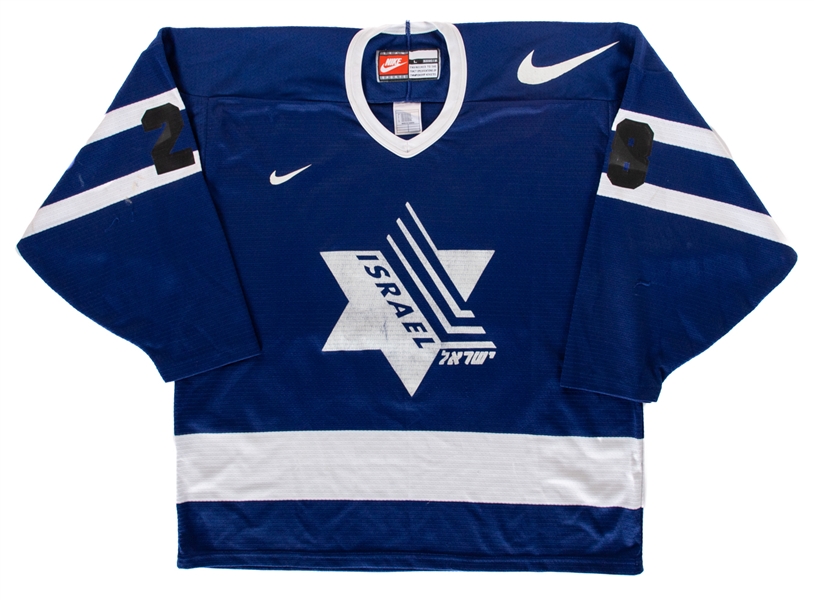 Mid-to-Late-1990s IIHF Team Israel National Hockey Team #28 Game-Worn Jersey