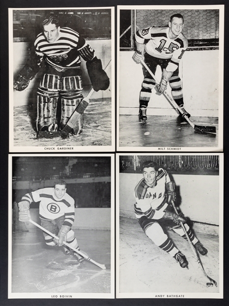 Blueline Magazine 1950s Premium Hockey Picture Collection of 16 Including Gardiner, Schmidt, Gadsby and Bathgate