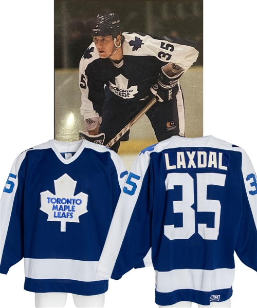 Derek Laxdals 1988-89 Toronto Maple Leafs Game-Worn Jersey