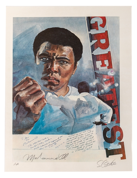 Muhammad Ali Signed "The Greatest" Steven Csorba Artist Proof Lithograph with LOA (19" x 25")