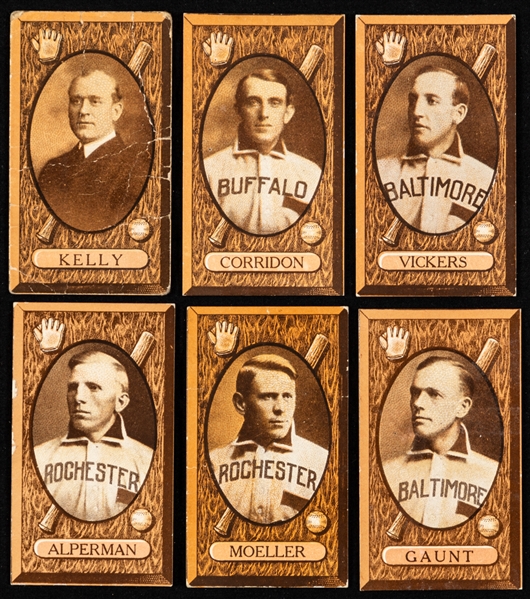 1912 Imperial Tobacco C46 Baseball Cards (17) Including #27 HOFer Joseph Kelley