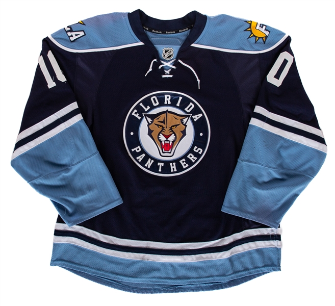 David Booth’s 2010-11 Florida Panthers Game Worn Third Jersey with Team LOA - Photo-Matched!