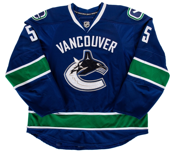 Lukas Krajicek’s 2007-08 Vancouver Canucks Game-Worn Jersey with LOA 