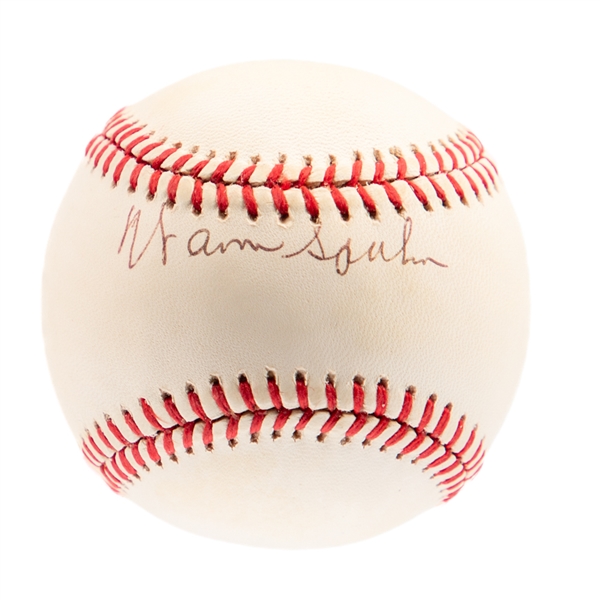 Deceased HOFer Warren Spahn Signed Baseball with JSA Auction LOA