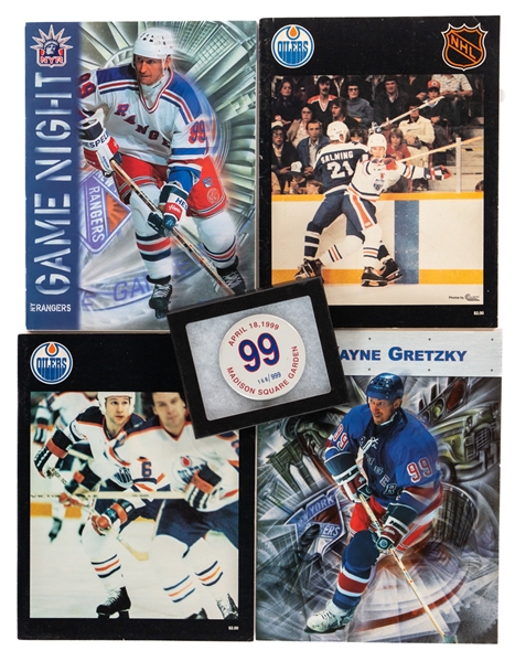 Wayne Gretzky Game Program and Memorabilia Collection of 18 Including Rookie Season (2) and Final NHL Game Programs Plus More