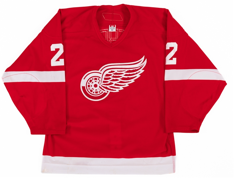 Brett Lebda’s 2006-2007 Detroit Red Wings Game-Worn Playoffs Jersey