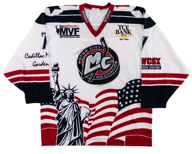 Henry Acres 2005-2006 UHL Motor City Mechanics Signed Veterans Game-Worn Jersey